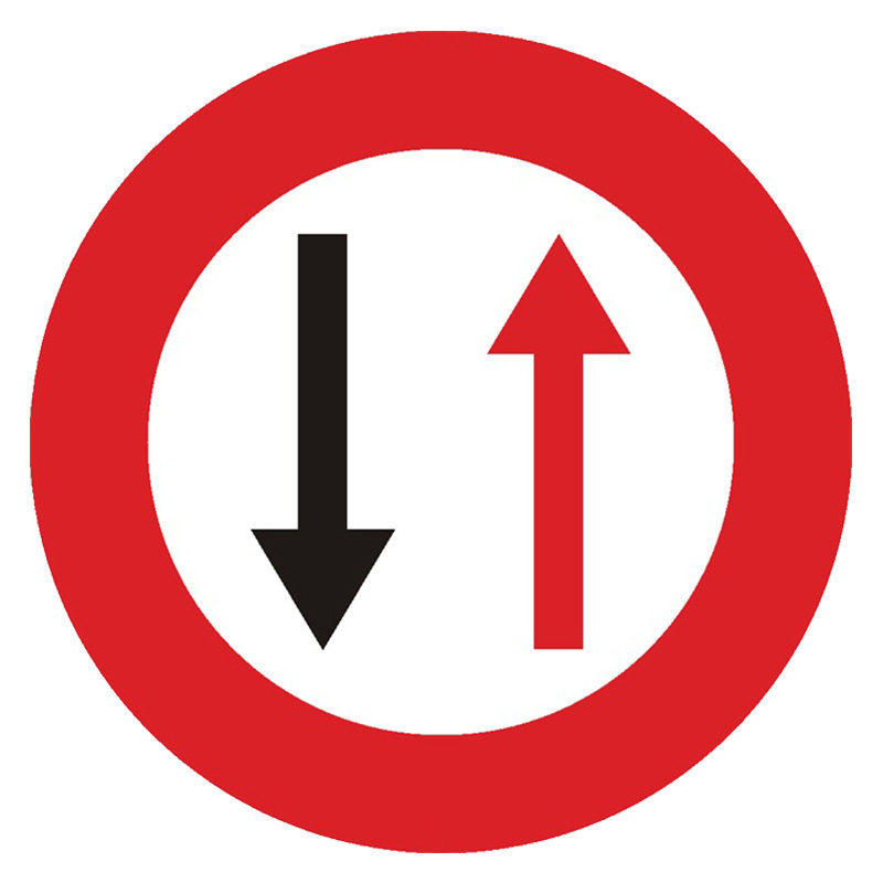 Tijdelijke wegsignalisatie verkeersbord type B19 - smalle doorgang huren