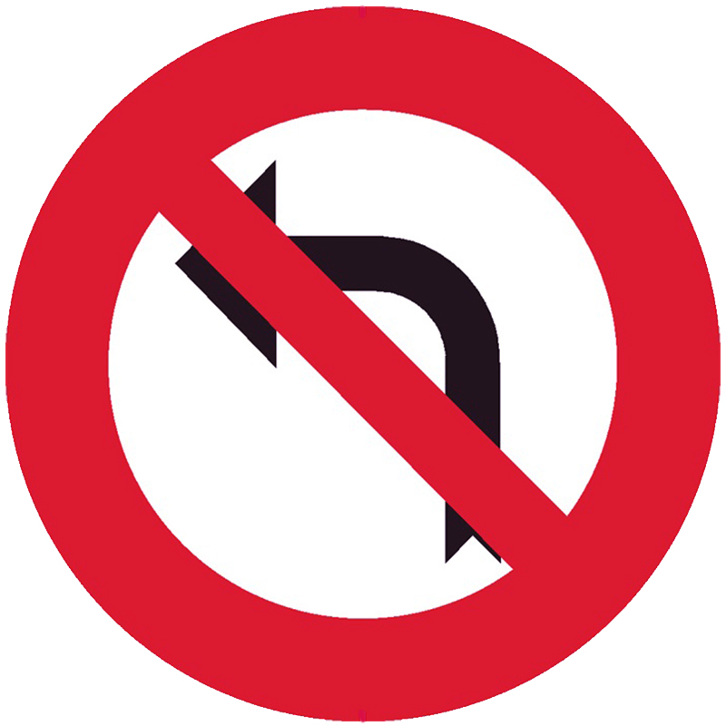 Verkeersbord C31b – verbod om links af te slaan huren