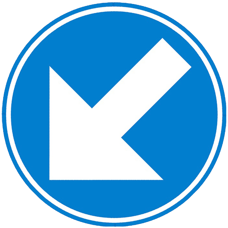 Tijdelijke wegsignalisatie verkeersbord type D1d – pijl naar links huren