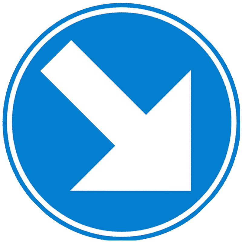 Tijdelijke wegsignalisatie verkeersbord type D1d – pijl naar rechts huren