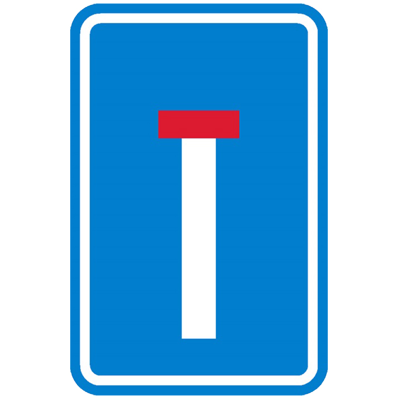 Tijdelijke wegsignalisatie verkeersbord type F45c -Doodlopende weg huren