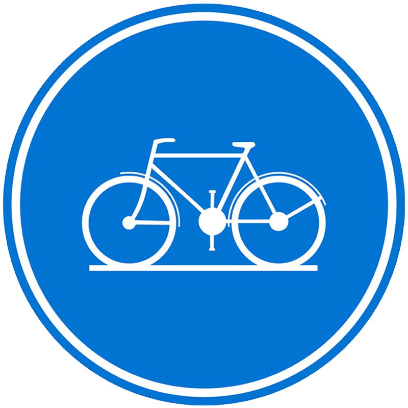 Tijdelijke wegsignalisatie verkeersbord type D7 - verplicht fietspad huren