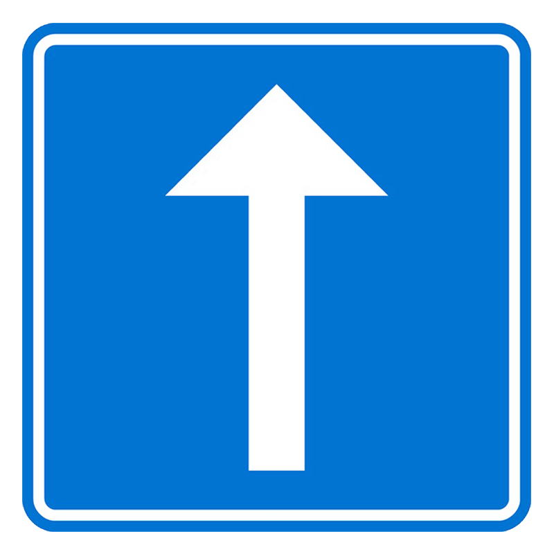Tijdelijke wegsignalisatie verkeersbord type F19 – eenrichtingsverkeer huren